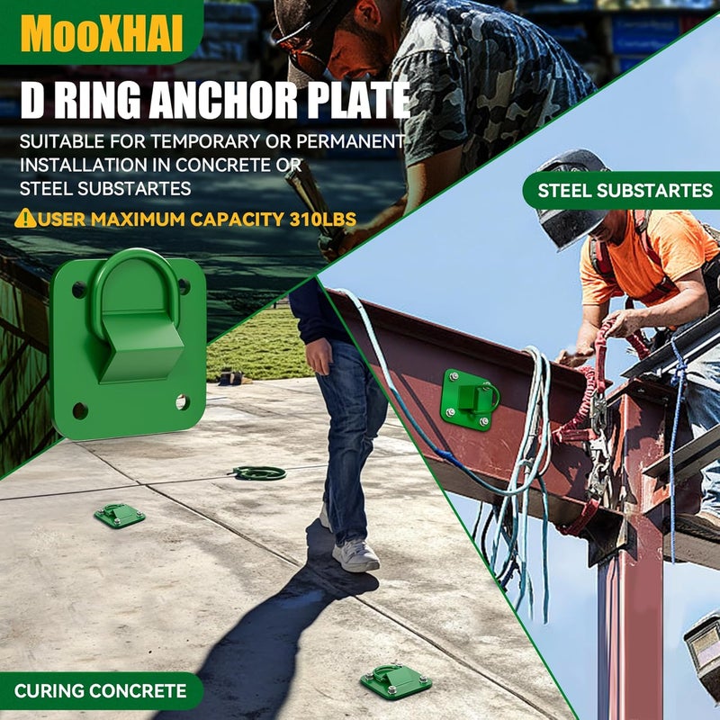 MooxHAI لوحة ربط على شكل حرف D | مثبتات لوحات خرسانية للجدران والأسقف والأعمدة | لوحة ربط على شكل حرف D قابلة لإعادة الاستخدام (عبوة واحدة) - Image 5